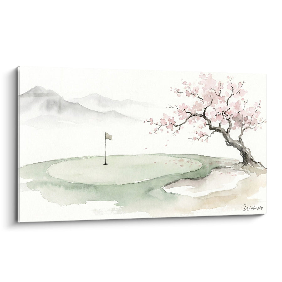 Tableau Golf Cerisier Japonais - Zenitude sur le Green - Edition Golf