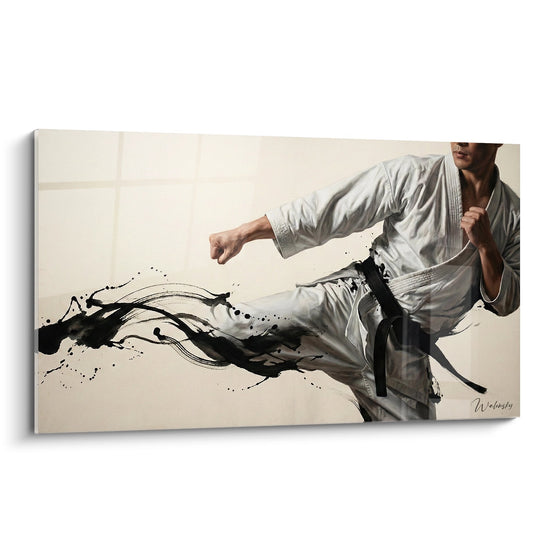 Karateka High Kick Wall Art - Force and Movement - Karate Edition