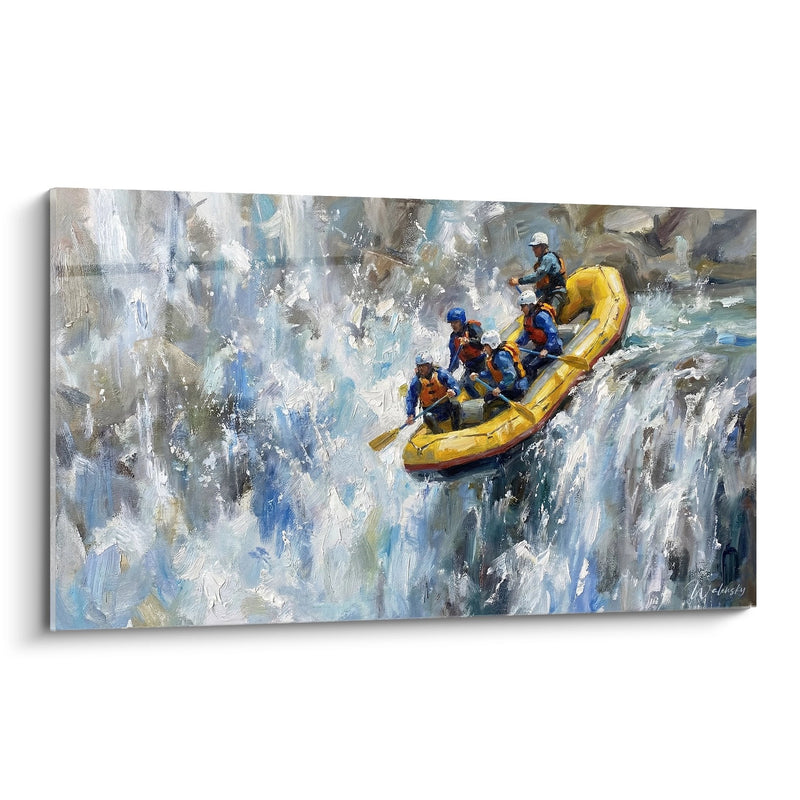 Rafting Descent Rapids Painting - Extreme Adventure - Rafting Edition