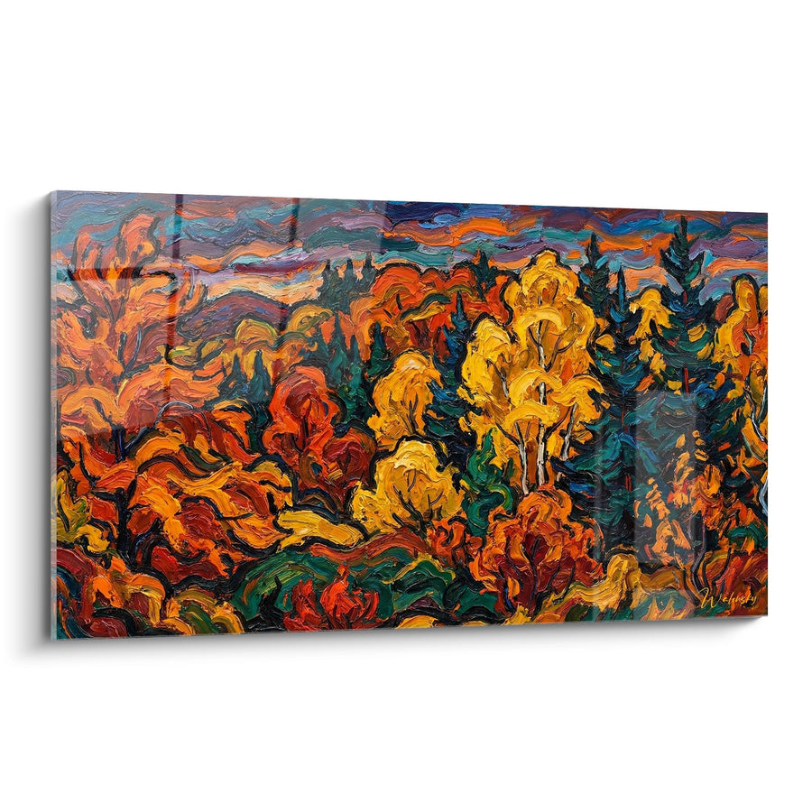 Tableau Paysage Automnal - Symphonie de Feu et Forêt - Edition Vosges
