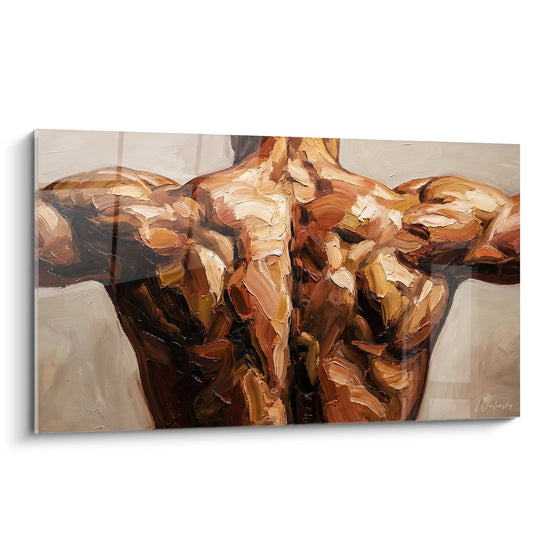 Cuadro Cuerpo Masculino Atlético - Fuerza y Potencia - Edición Gimnasia