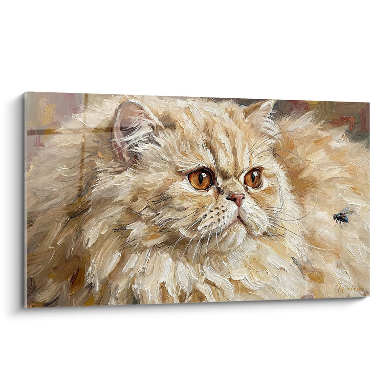 Persisches Katzen-Gemälde mit bernsteinfarbenen Augen - Fesselnder Blick - Edition Perserkatze