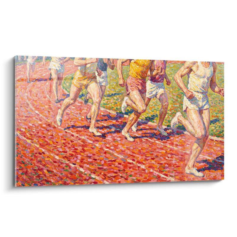 Pointillist Runners Artwork - Athletic Dynamism - Athletics Edition