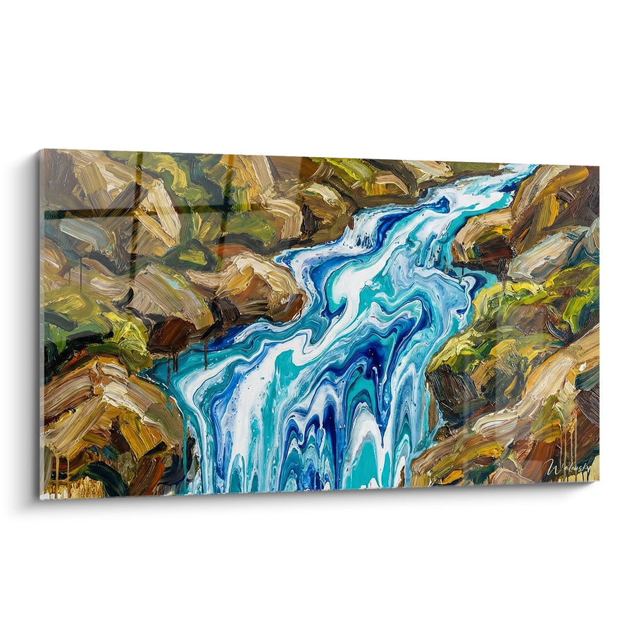 Tableau Cascade Alpine - Torrents Cristallins - Edition Les Alpes