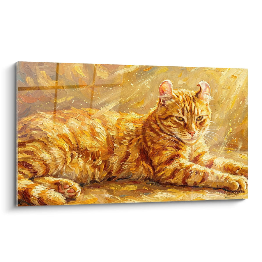 Tableau Chat American Curl Roux - Lumière Dorée - Edition chat American Curl