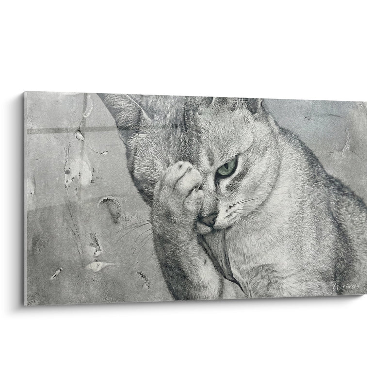 Burmilla Cat Painting Green Eyes - Deep Gaze - Burmilla Cat Edition