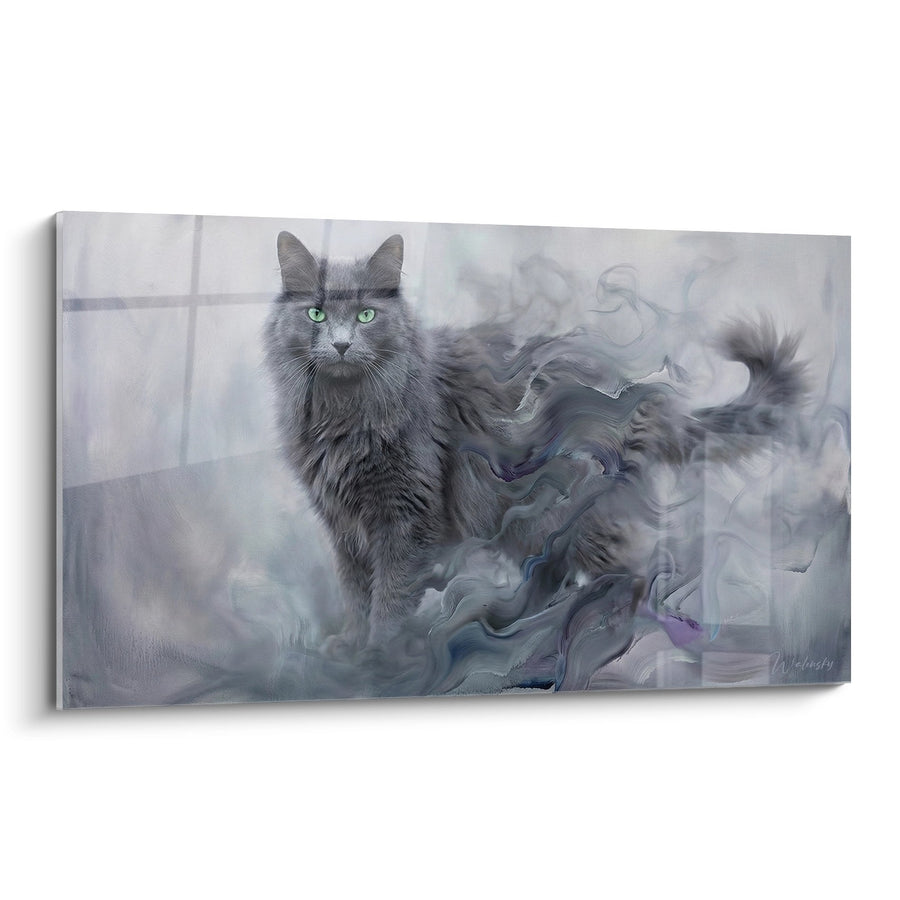 Tableau Chat Nebelung Mystique - Brumes Etherees - Edition chat Nebelung