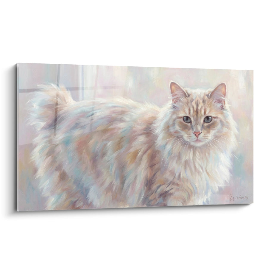 Tableau Chat American Bobtail Roux - Douceur Pastel - Edition chat American Bobtail