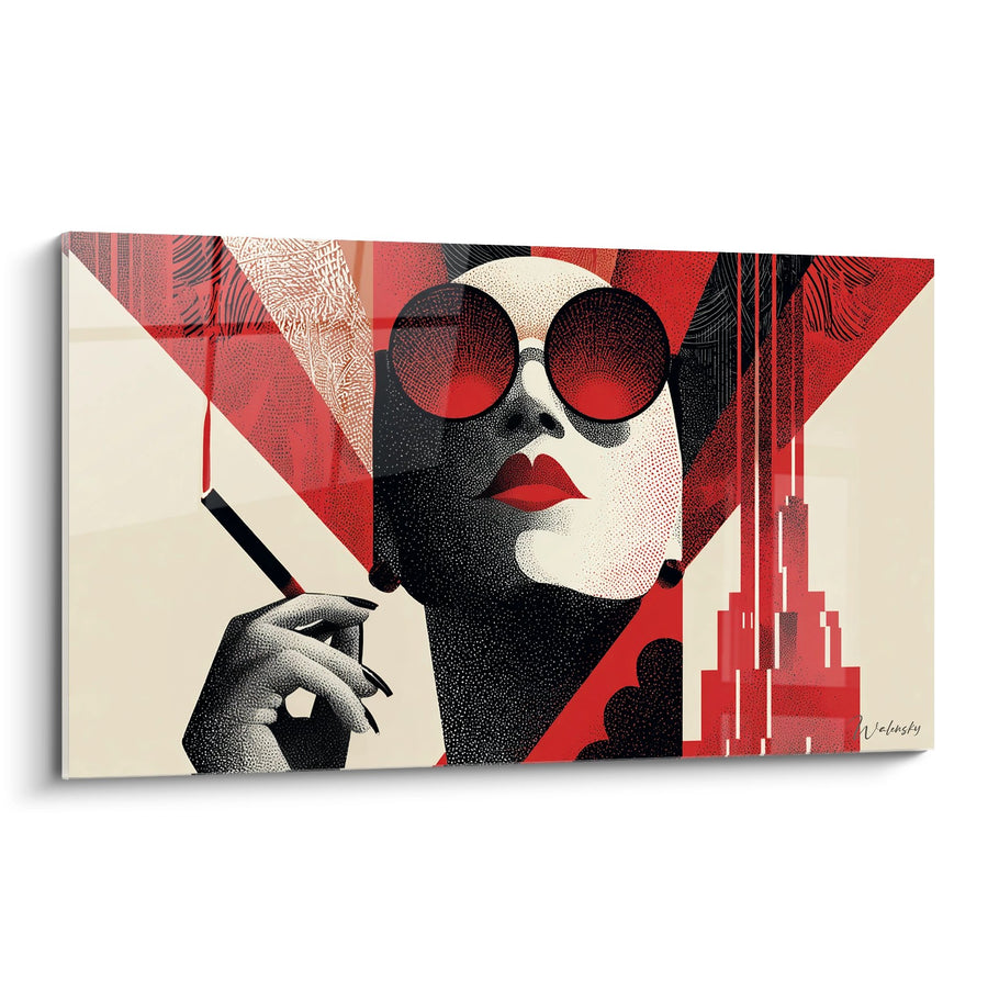 Occhiali da donna Tableau rossi - Glamour vintage - Edizione Art déco