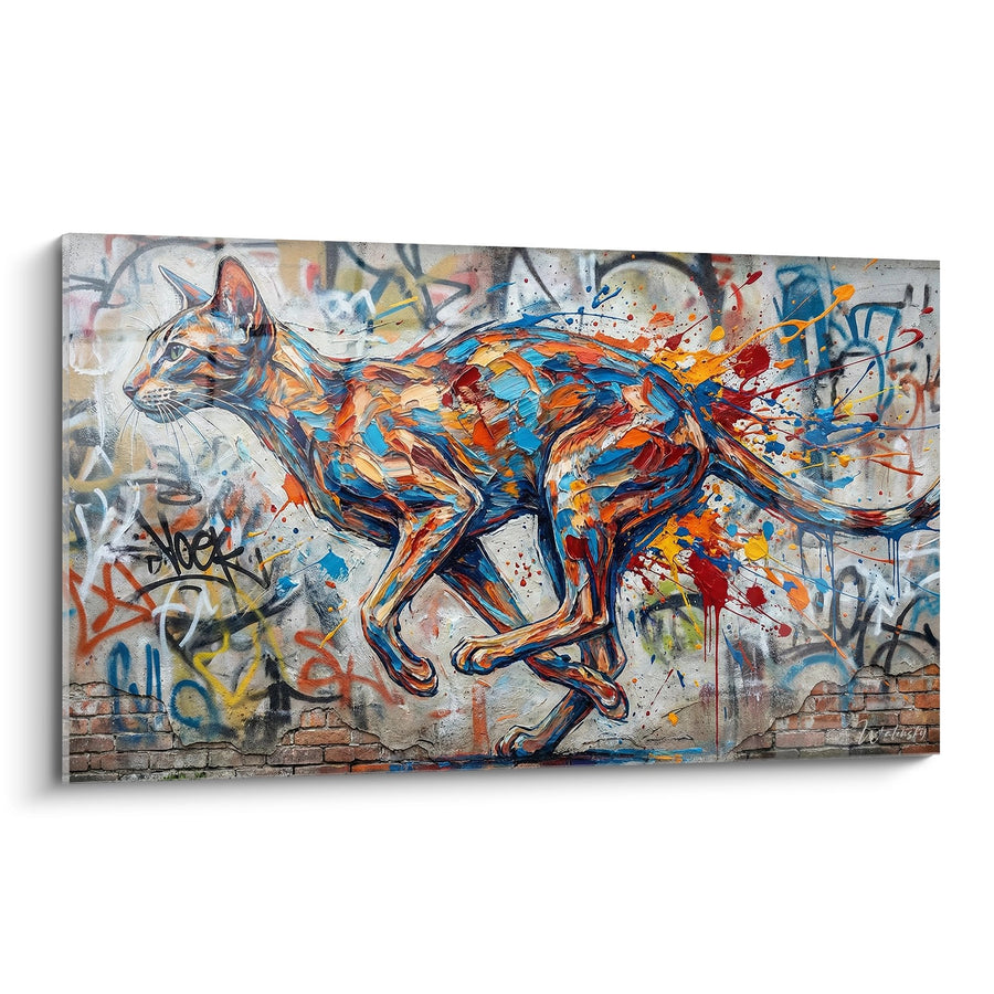 Obraz Kota Oriental Shorthair Street Art - Ucieczka Miejska - Edycja kota Oriental Shorthair