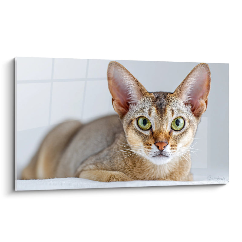 Tableau Chat Singapura Yeux Verts - Portrait Fascinant - Edition chat Singapura