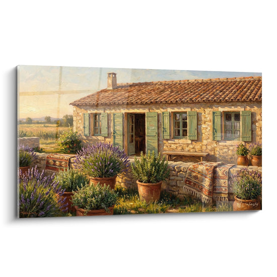 Cuadro Mas Provenzal - Lavanda y Piedra Dorada - Edición Camargue