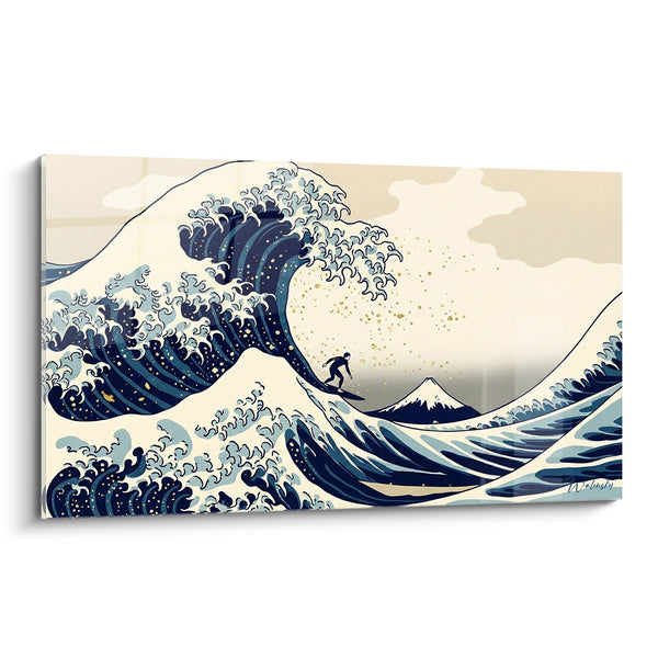 Cuadro Gran Ola de Kanagawa Surf - Arte Japonés Moderno - Edición Surf