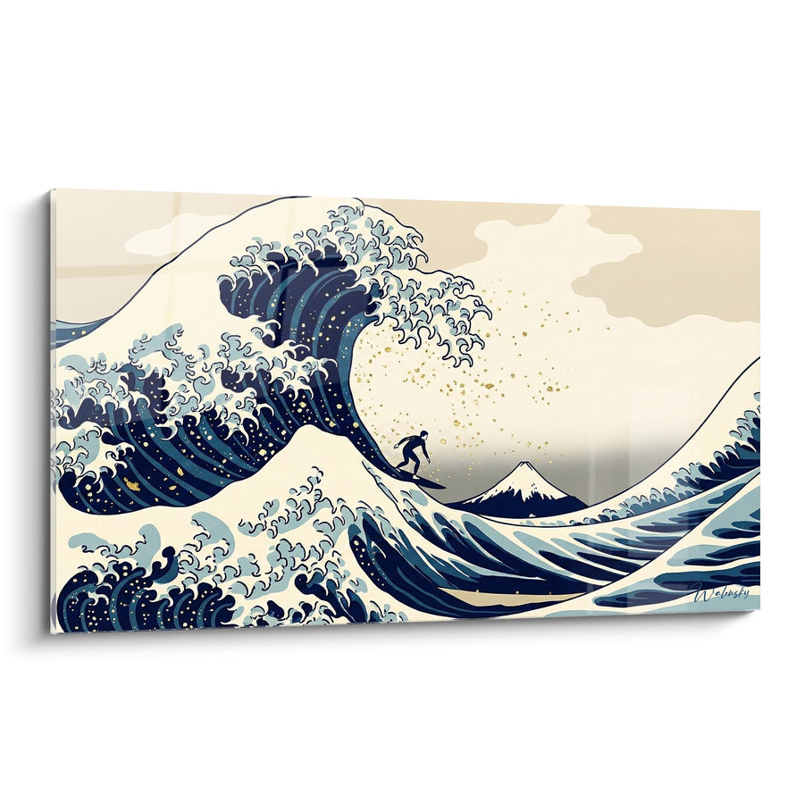 Tableau Grande Vague de Kanagawa Surf - Art Japonais Moderne - Edition Surf