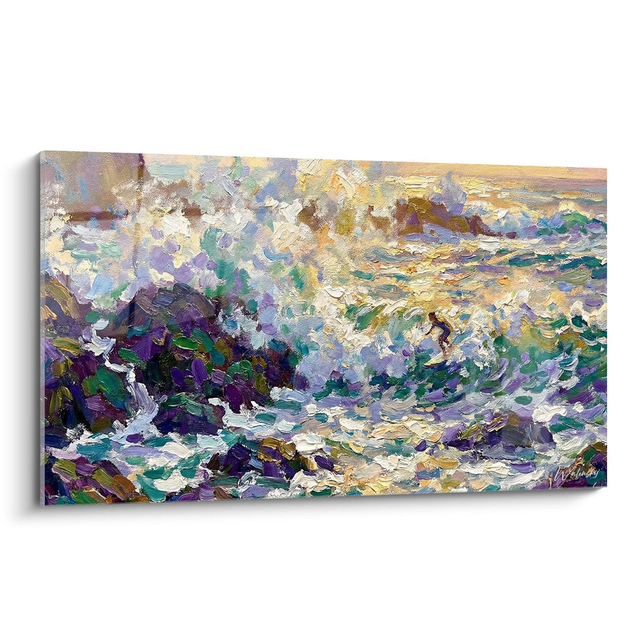 Tableau Vagues Impressionnistes - Tempête Colorée - Edition Surf