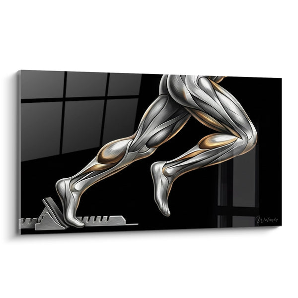 Runner Legs Painting - Metallic Movement - Athletics Edition