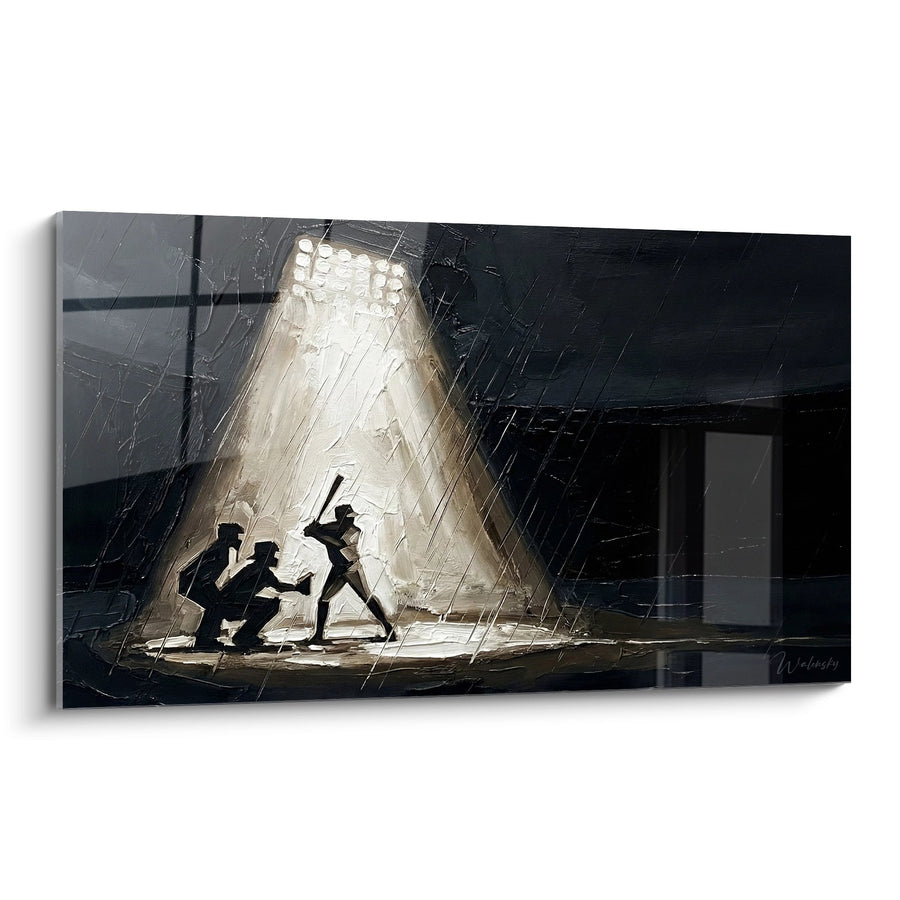Tableau Baseball Nocturne - Évasion sous la Pluie - Edition Baseball