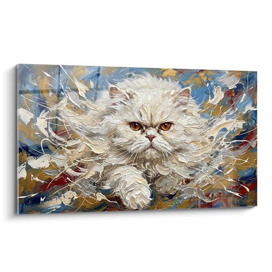 Expressionistisch Schilderij Perzische Kat - Haardosstorm - Perzische kat Editie