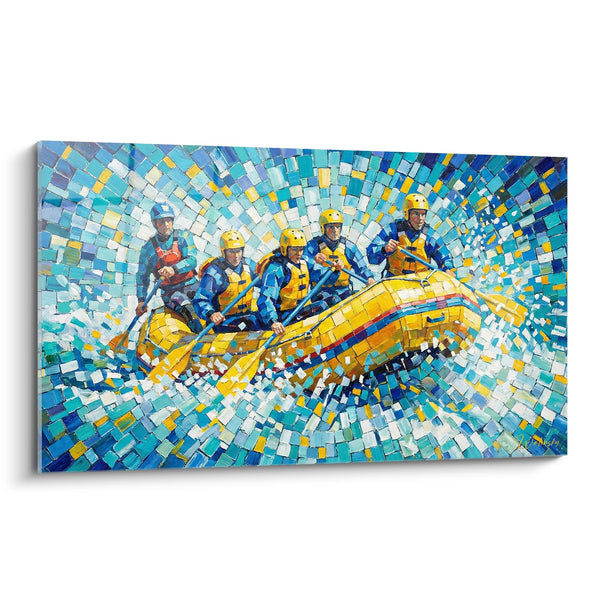Cuadro Balsa Salvaje - Aventura Mosaico - Edición Rafting