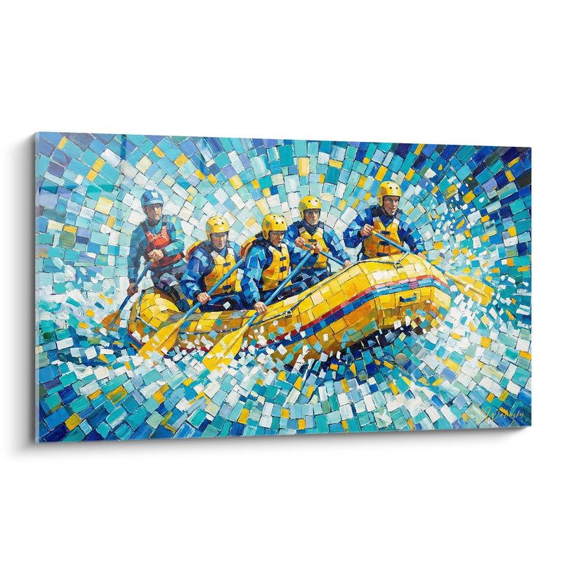 Rafting Whitewater Wall Art - Mosaic Adventure - Rafting Edition