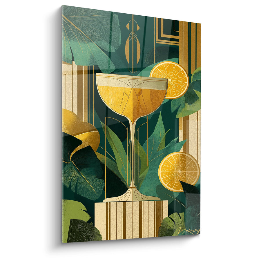 Cocktail-Gemälde Art Deco - Tropische Eleganz - Art-Deco-Edition