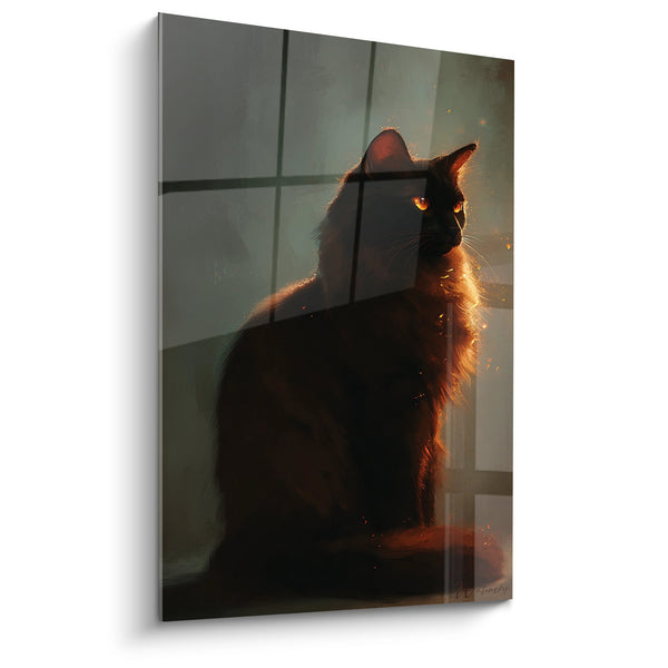 Tabella Chat Somalo Silhouette Dorata - Luce Mistica - Edizione chat Somalo