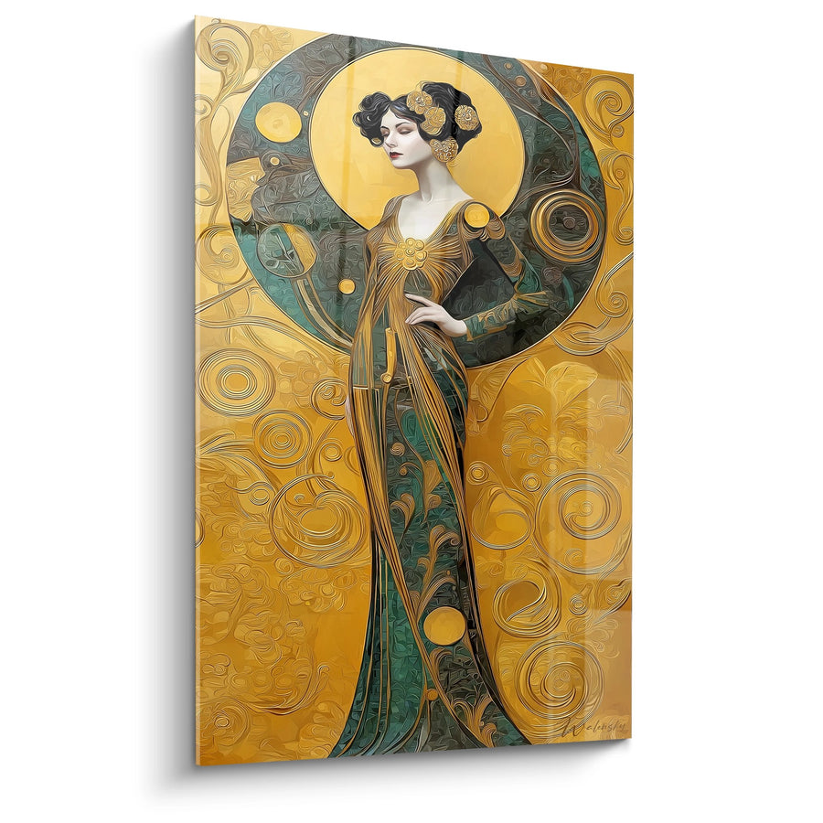 Tableau Femme Art Nouveau - Élégance Dorée - Edition Art déco