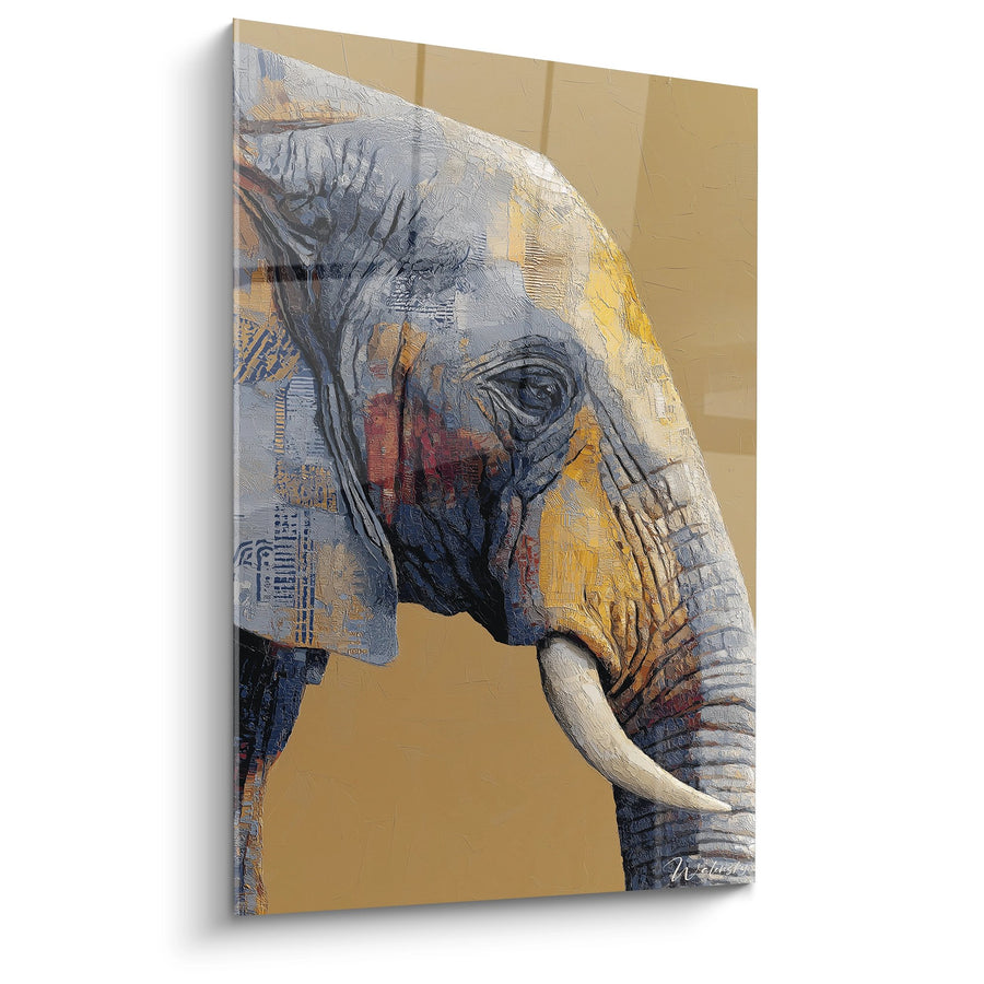 Tableau Éléphant d'Afrique - Majesté Abstraite - Edition Animaux d'Afrique