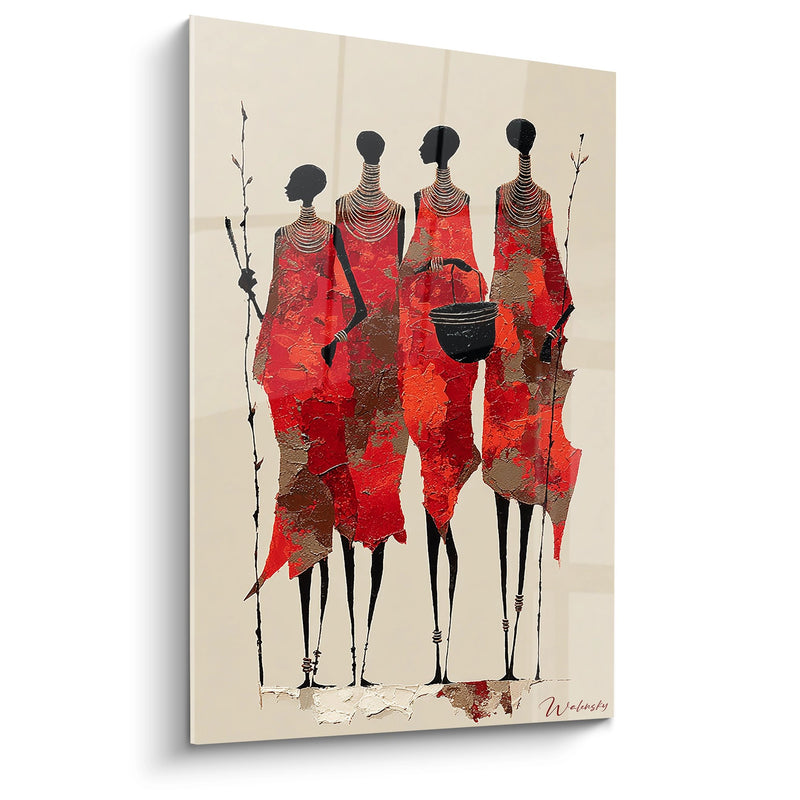 Maasai Women Painting - Keepers of Tradition - African Culture Edition