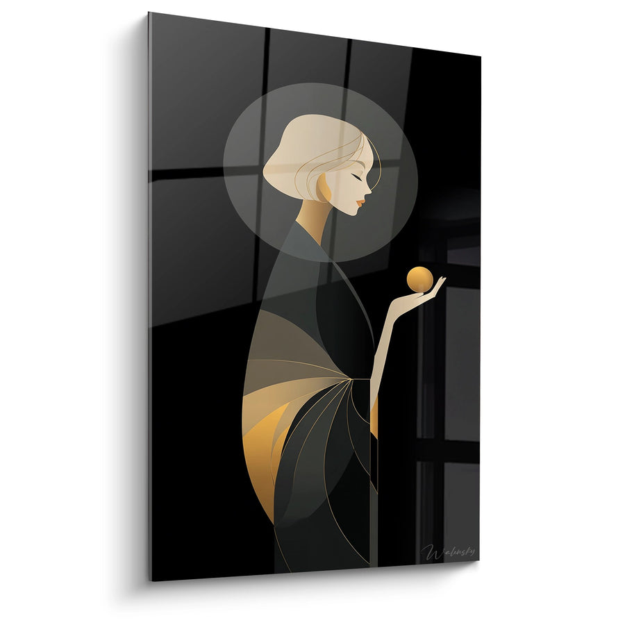 Tableau Portrait Féminin - Sophistication Moderne - Edition Art déco