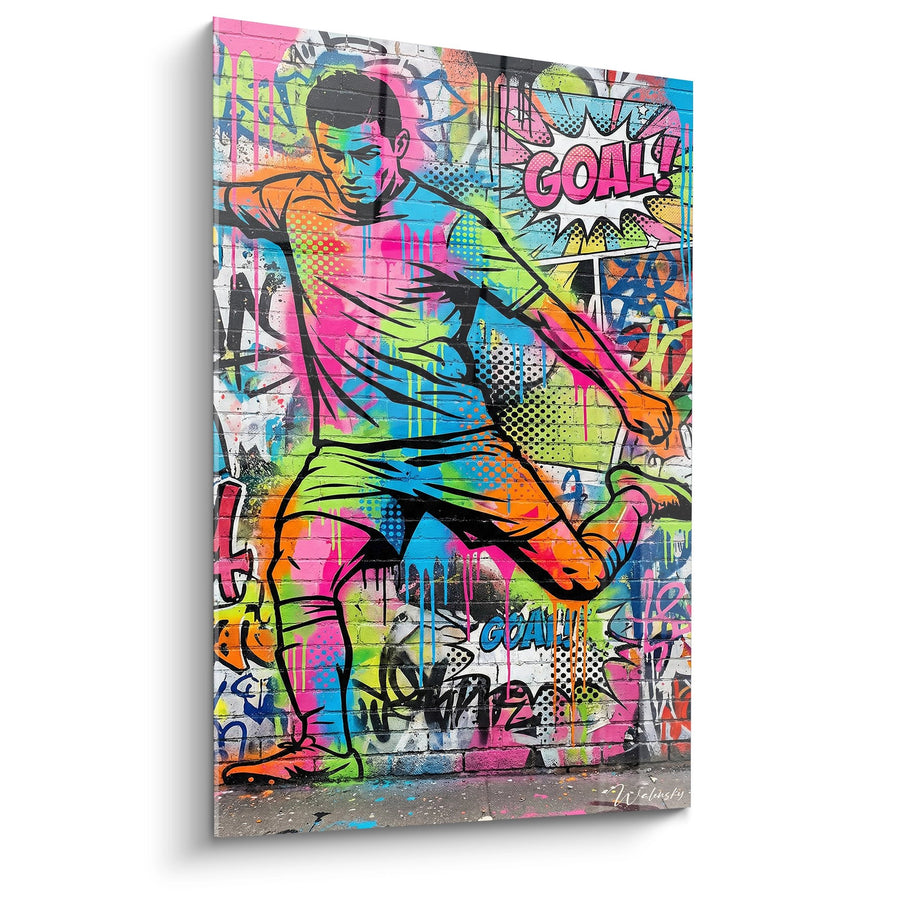 Tableau Footballeur Street Art - Goal Urban Style - Edition football