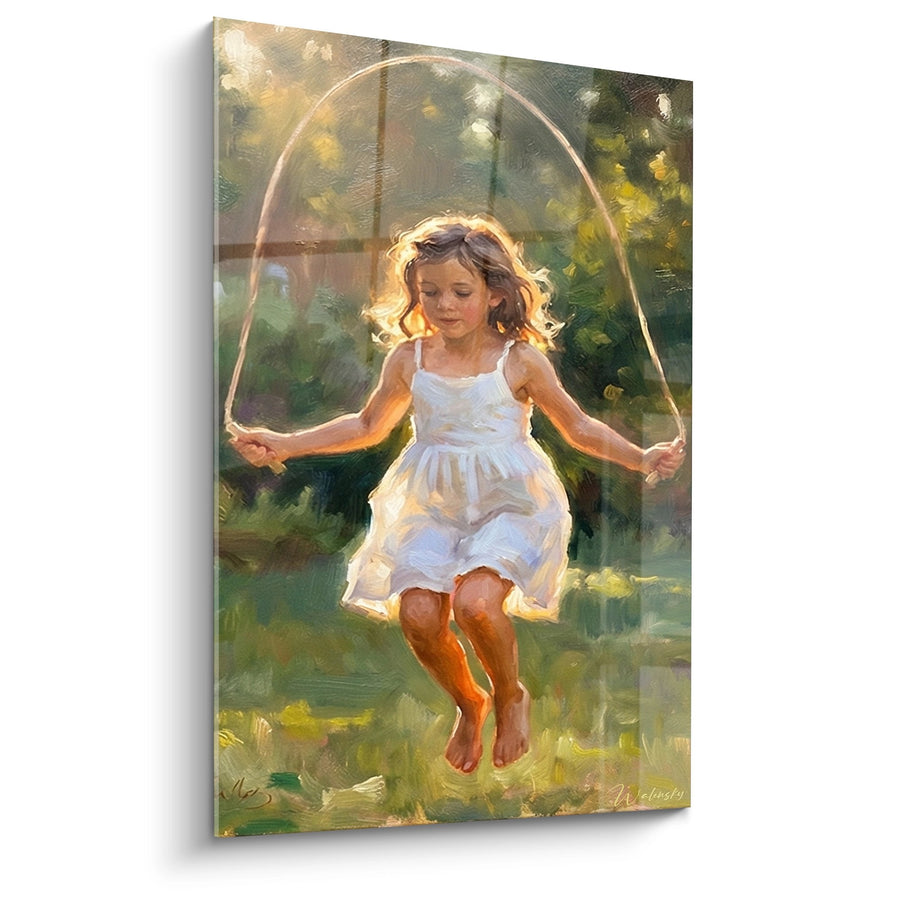 Tableau Enfant Sautant à la Corde - Joie d'Enfance - Edition Corde à sauter