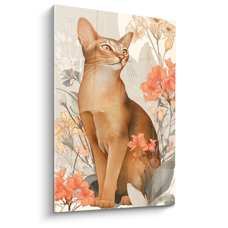 Tabella Chat Abyssin Fiorita - Eleganza Botanica - Edizione chat Abyssin
