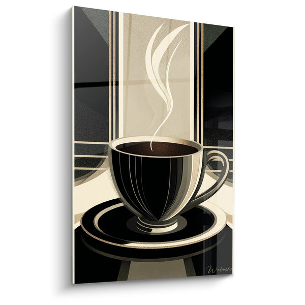 Cuadro Taza de Café - Elegancia Art Deco - Edición Art deco