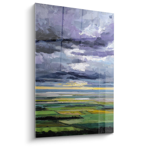 Gemälde Normannische Landschaft - Gewitterhimmel über der Landschaft - Normandie Edition