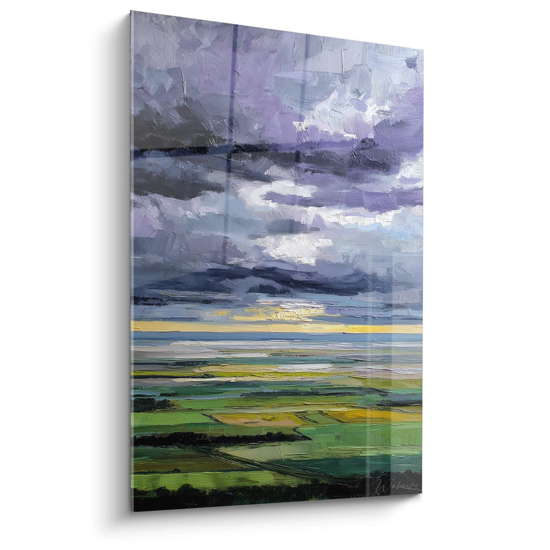 Gemälde Normannische Landschaft - Gewitterhimmel über der Landschaft - Normandie Edition