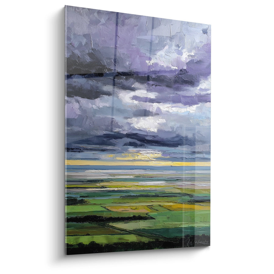 Tableau Paysage Normand - Ciel d'Orage sur la Campagne - Edition Normandie