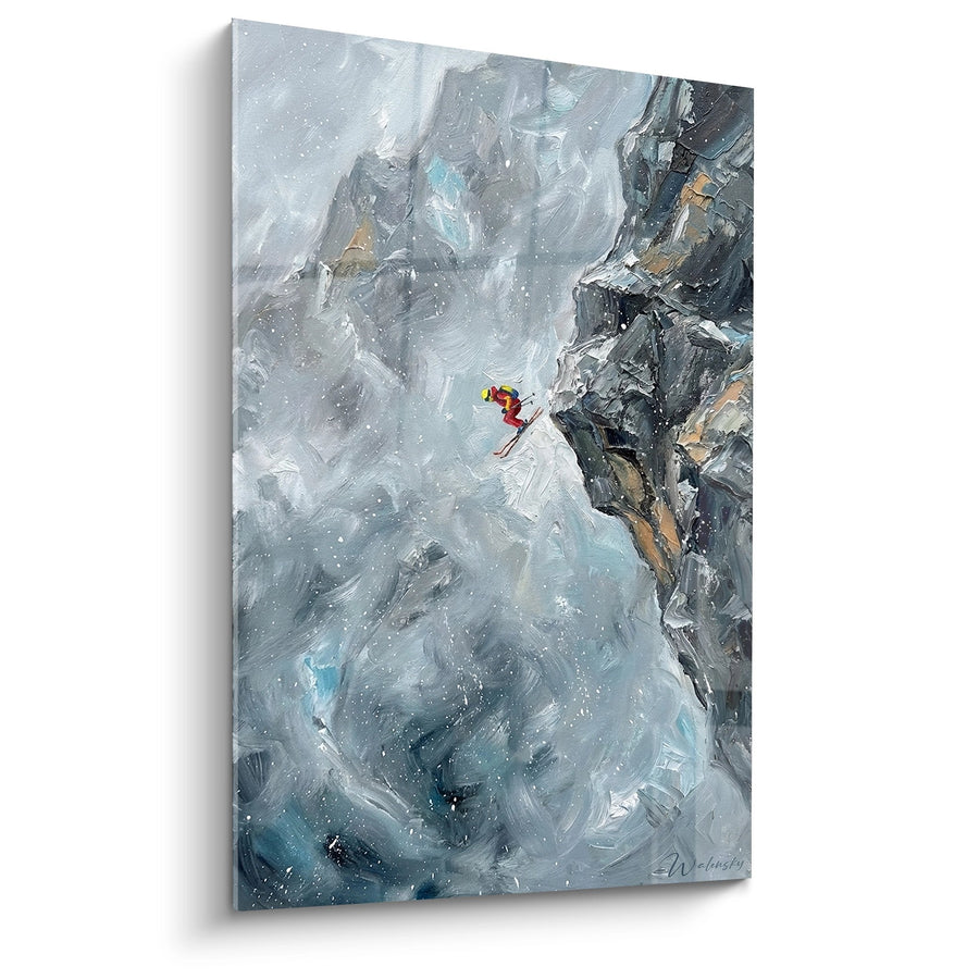 Tableau Skieur Tempête Montagne - Défi Vertical - Edition Ski