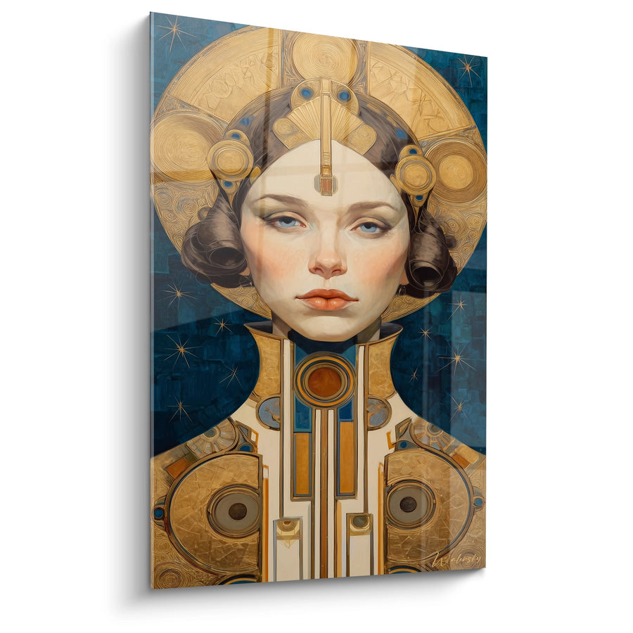 Tableau Femme Art Déco - Déesse Dorée Moderne - Edition Art déco