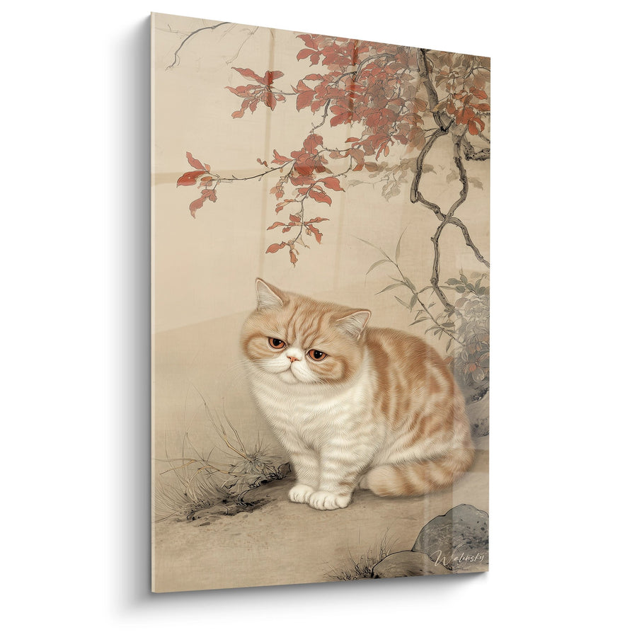 Obraz Kota Exotic Shorthair Jesień – Orientalna Spokójność – Edycja kota Exotic Shorthair