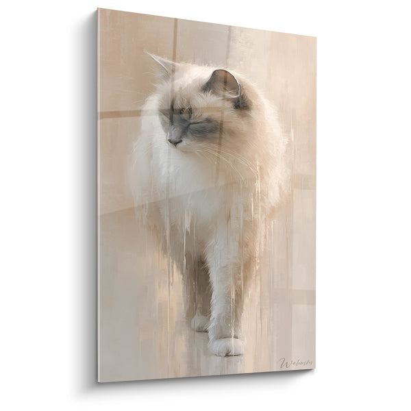 Cuadro Gato Ragdoll Sentado - Elegancia Felina - Edición gato Ragdoll