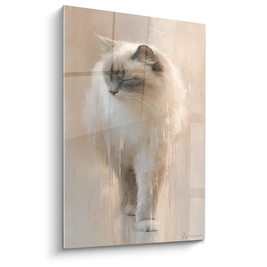 Tableau Chat Ragdoll Assis - Élégance Féline - Edition chat Ragdoll