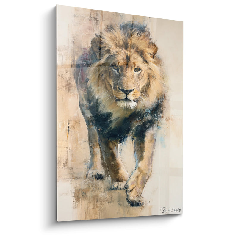 Majestic Lion Painting - King of the Savanna - African Animals Edition