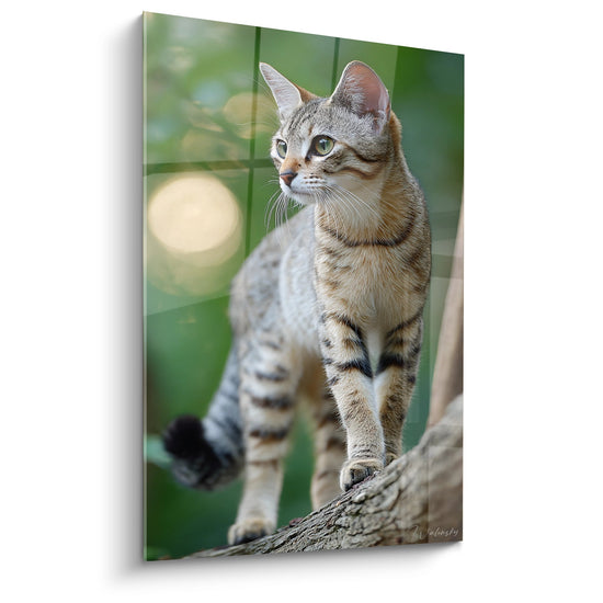 Tableau Chat Sokoke sur Branche - Regard Sauvage - Edition chat Sokoke