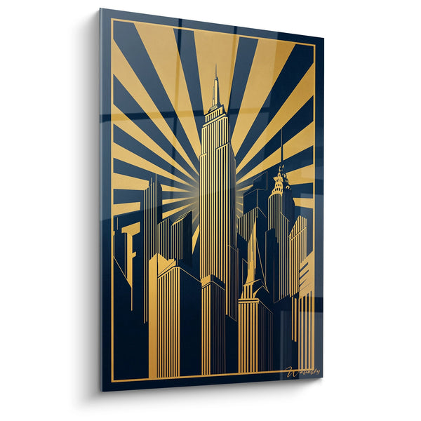 Tableau Empire State Building - Manhattan Doré - Edition Art déco