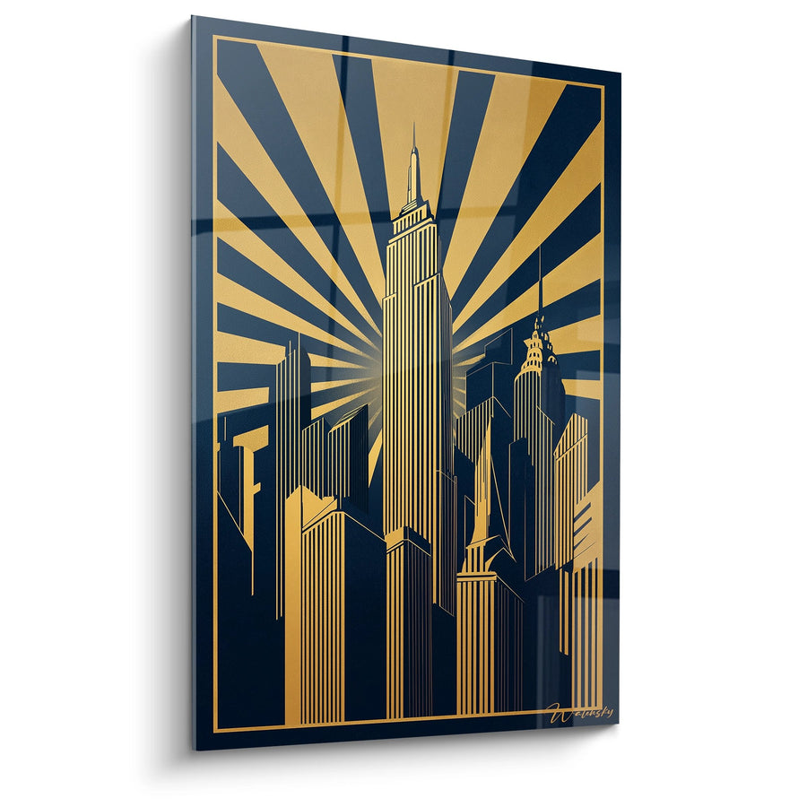 Tableau Empire State Building - Manhattan Doré - Edition Art déco