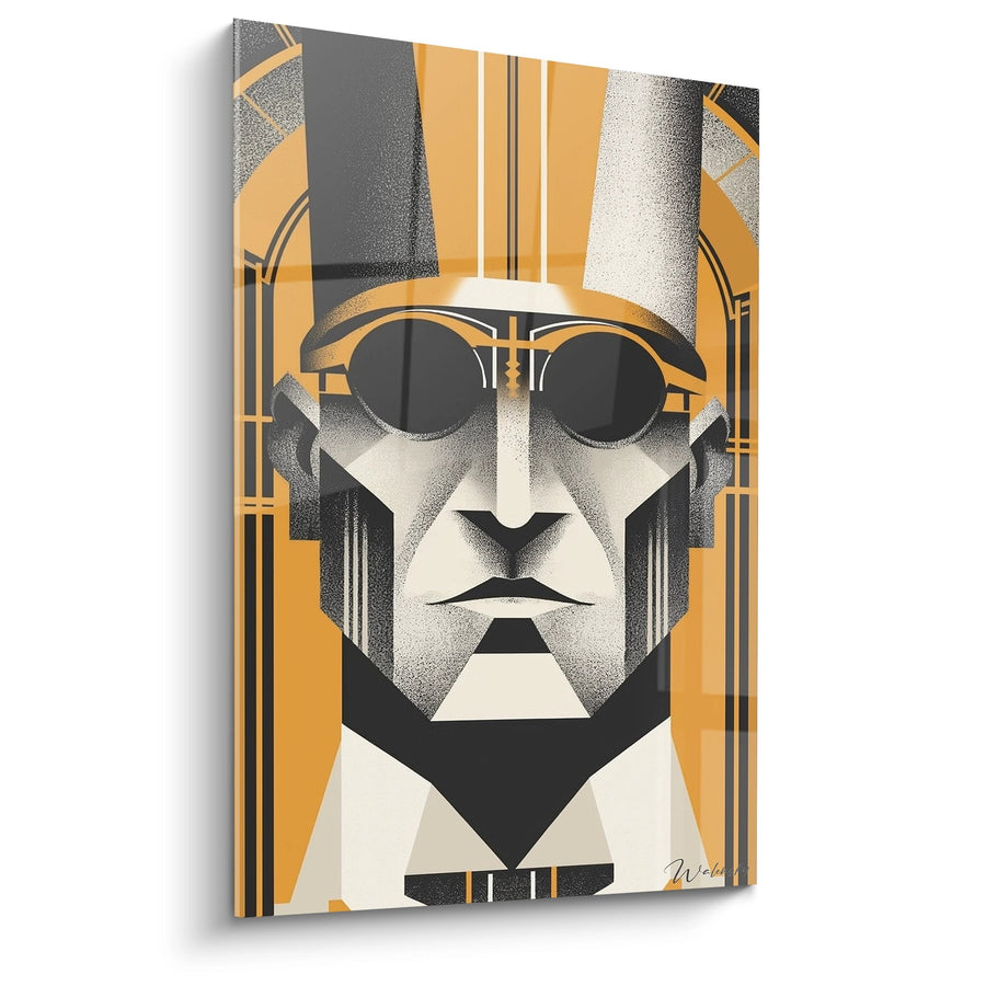 Tableau Portrait Homme Lunettes - Le Dandy Moderne - Edition Art déco