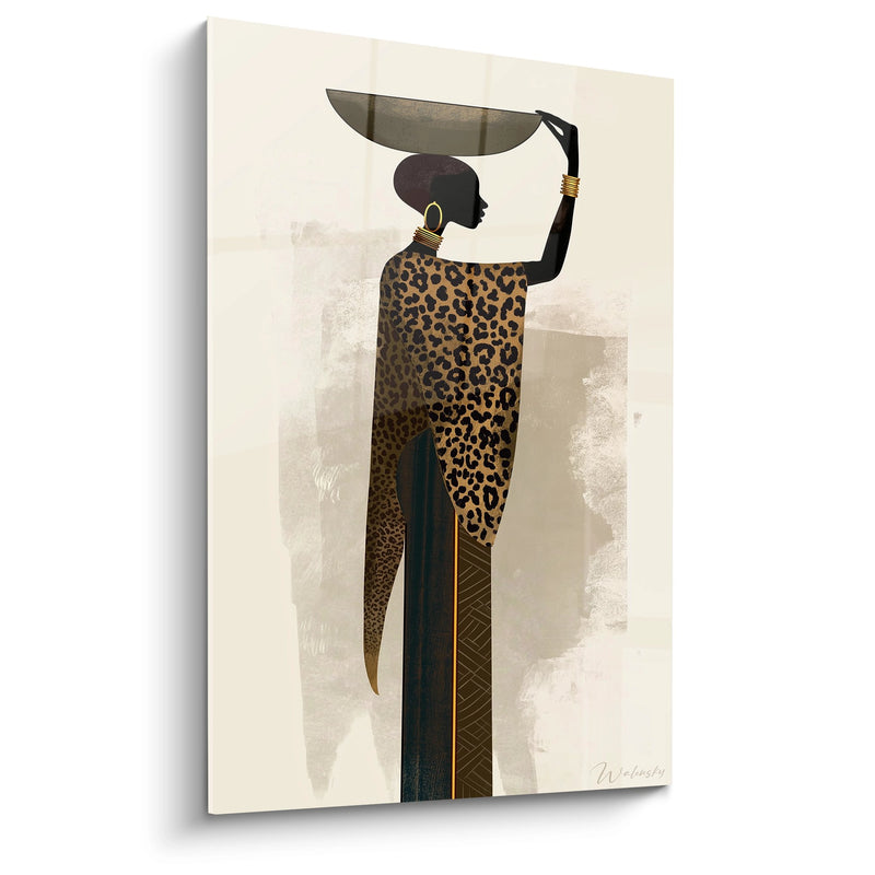 Elegant African Woman Wall Art - Wild Grace - African Culture Edition