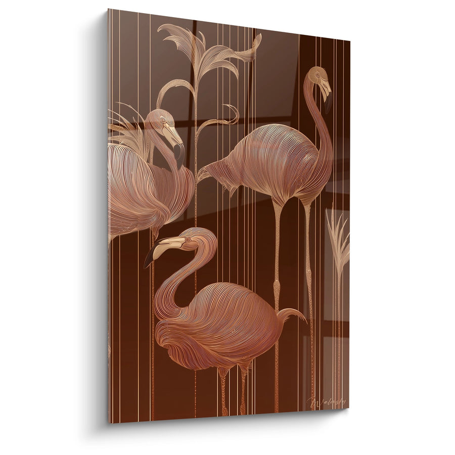 Tableau Flamants Roses - Élégance Art Déco - Edition Art déco