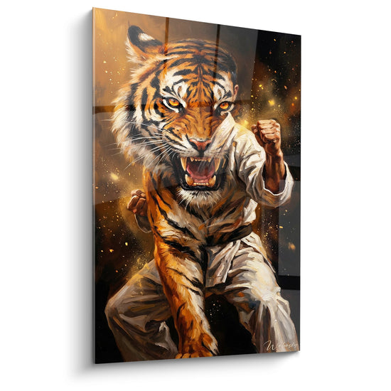 Tiger Karateka Painting - Warrior Spirit - Karate Edition